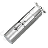 Pandantiv inox cilindru cu cruce - PK1813